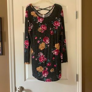 Long floral shirt
